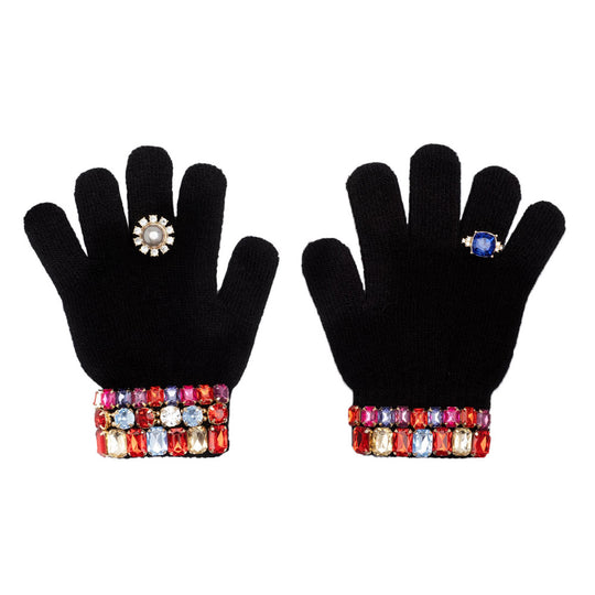 Ice Skating Jeweled Gloves